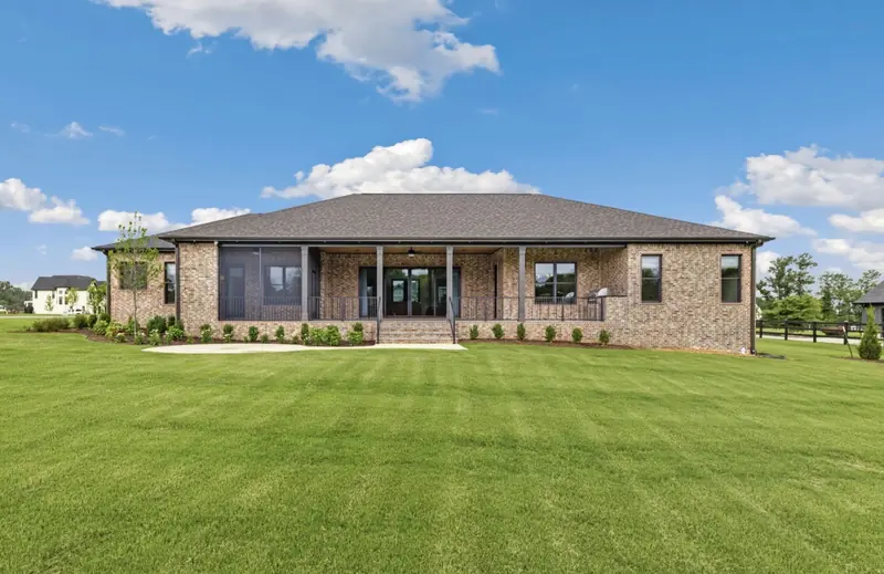 Rear exterior, The Arched Brick Ranch