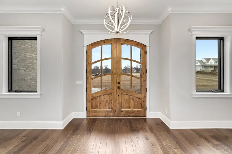 Arched entry doors, The Stone & Timber Ranch
